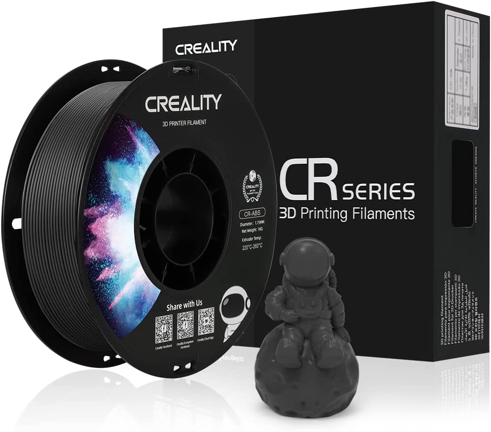 Product imagery for Creality ABS printing filament.