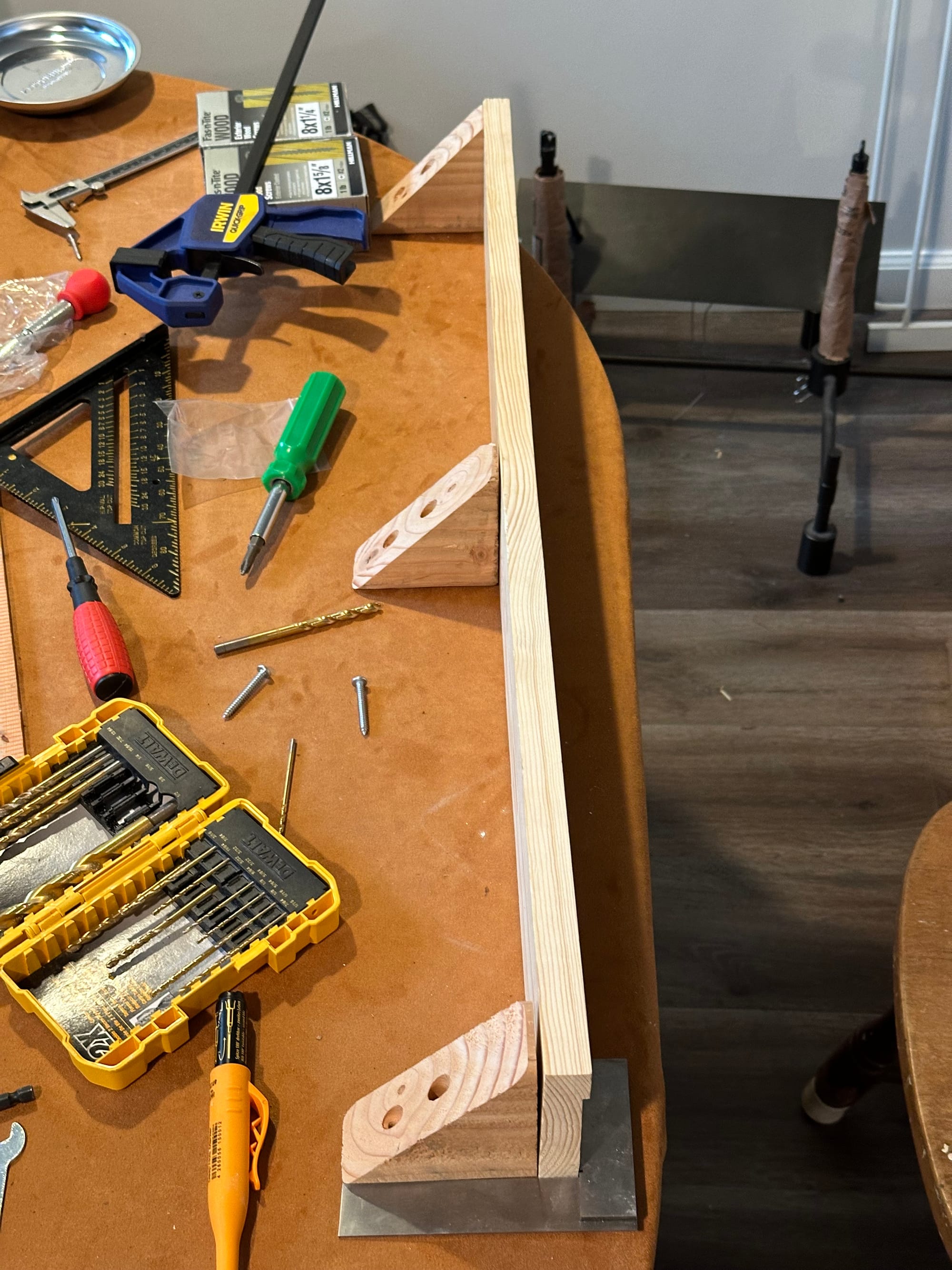 Hanging clamp storage